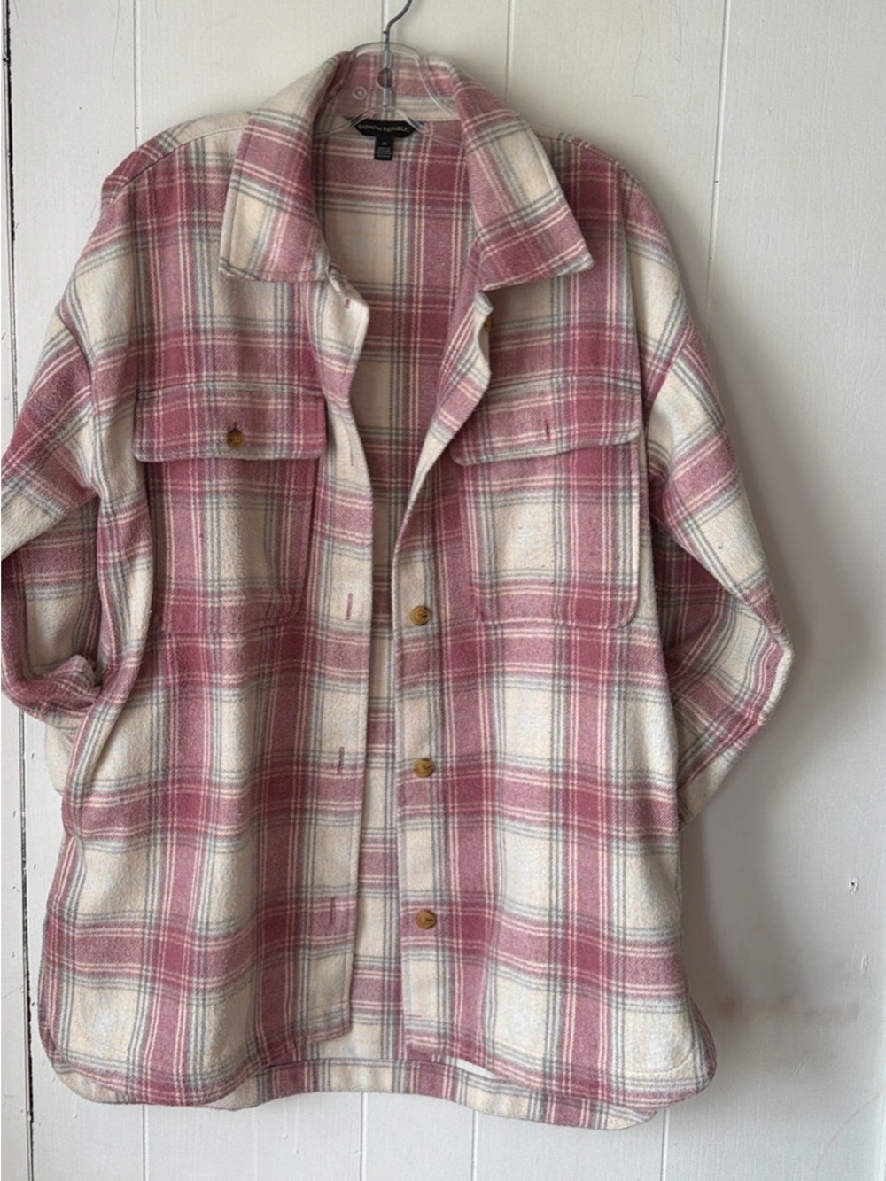 Banana Republic Pink Wool Blend  Shacket Women's Medium